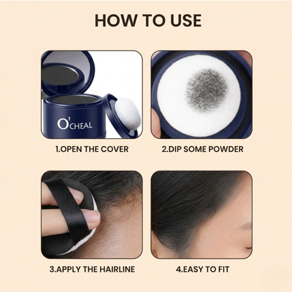 O’CHEAL Hairline Perfecting Powder - Instant Volume & Hairline Fill for Men & Women