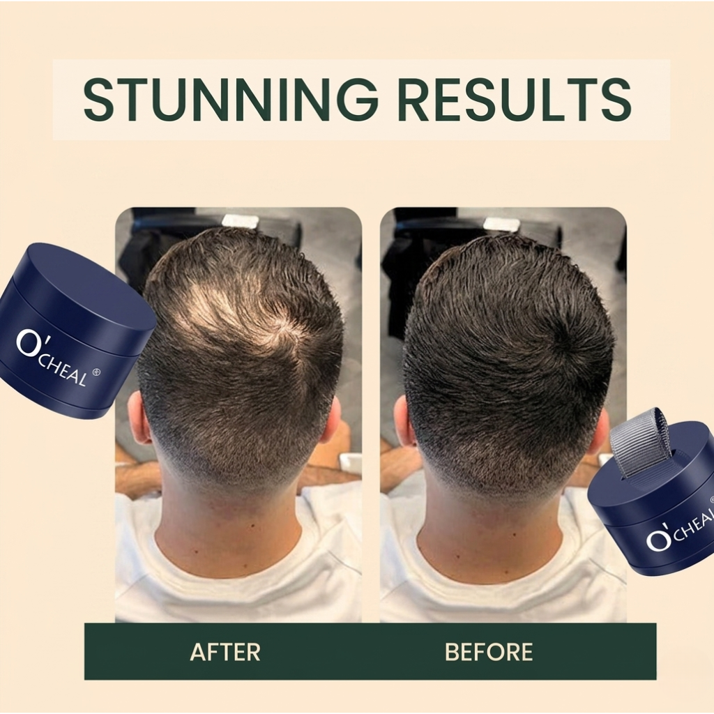 O’CHEAL Hairline Perfecting Powder - Instant Volume & Hairline Fill for Men & Women