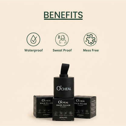 O’CHEAL Hairline Perfecting Powder - Instant Volume & Hairline Fill for Men & Women